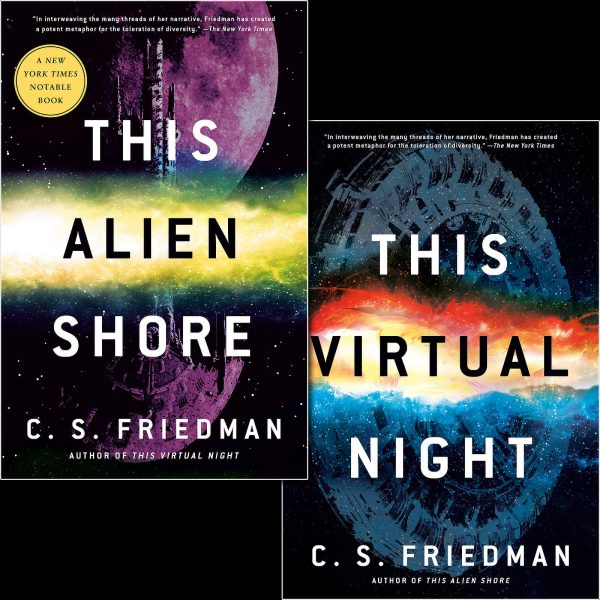THIS ALIEN SHORE and THIS VIRTUAL NIGHT, Trade Paperbacks (Signed)